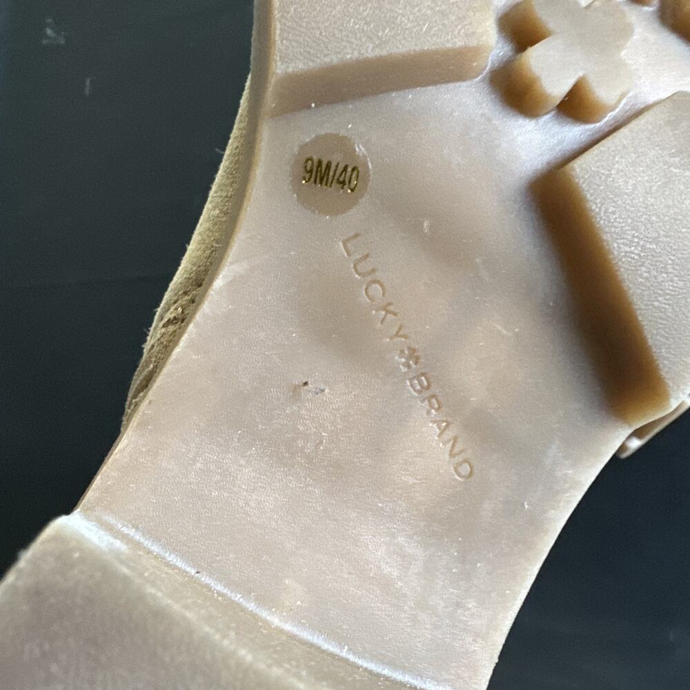 BOOTS Lucky Brand LK-scoty SUEDE Leather KNEE HIGH Womens Size 9 M Tan - Picture 11 of 14